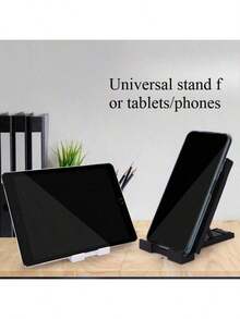 Adjustable 6-Level Mobile Phone/Tablet Stand, Portable Folding Desk Holder, Universal ABS Material, Waterproof, Suitable For All Devices