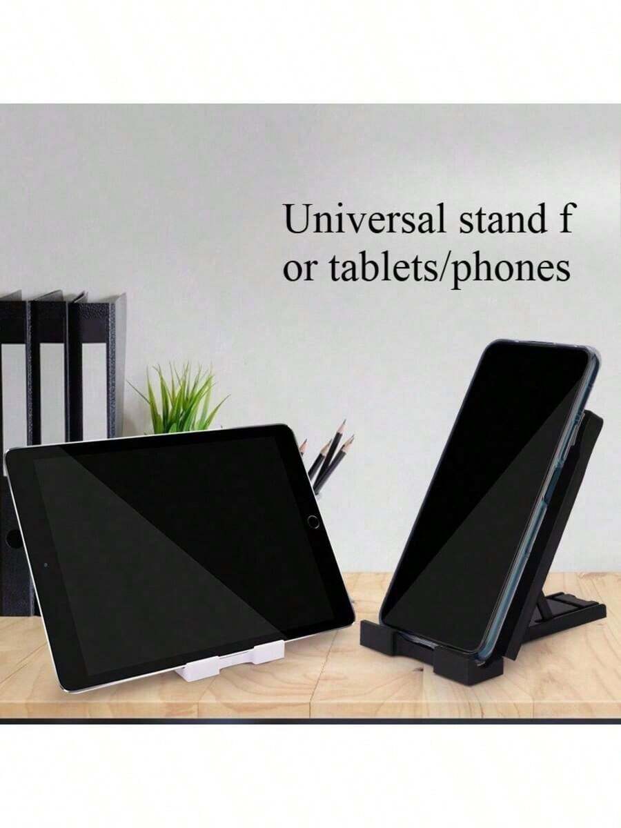 Adjustable 6-Level Mobile Phone/Tablet Stand, Portable Folding Desk Holder, Universal ABS Material, Waterproof, Suitable For All Devices