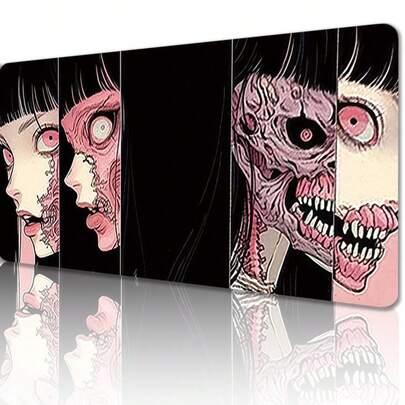 Black Mouse Pad Extended Large Non Slip Rubber Base Big Keyboard Mat Stitched Edges Gaming Office Desk Mat