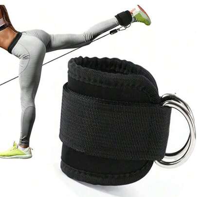 Ankle Strap For Fitness Rope Equipment - One Size Fits All, With Premium Padding, Unisex, Glute Kickback Ankle Strap For Gym Rope Training, Glute Exercises, Leg Stretches And Hip .