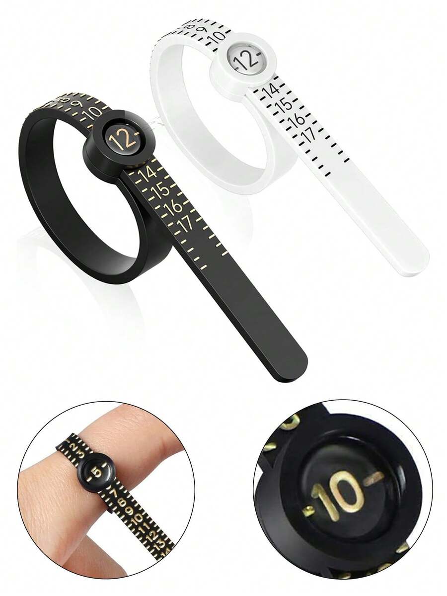 Ring Measuring Belt With Magnifying Glass Ring Soft Ruler Plastic US Code Filter Ring Auxiliary Tool Measuring Tool Jewelry Size Tool Women's Men's.