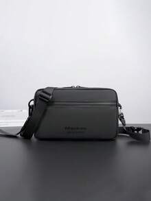 1 套男士斜挎包、单肩包、腰包、手拿包、钱包、卡包、运动包、PU 材质、多隔层、多口袋、可调节肩带、新款休闲简约时尚包、便携运动休闲男包、适合工作、上学、旅行、通勤、购物、送给男朋友、家人、朋友的礼物（所有品牌字母随机）