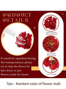 25Pcs Burgundy Red Hydrangea Flowers Artificial Flowers Heads Bouquet, Faux Hydrangea Flowers, Artificial Full Flowers Heads With Stems For Wedding Centerpieces, Home, Garden, Baby Shower, Party Supply, Garland Decor, Bridal Holding Bouquet Decor, DIY Wreath Xmas Tree Decorations, Thanksgiving Halloween Christmas Decor, Arch Background Decoration, DIY Flower Arrangements, For Women Girls Gift