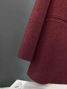 Elegante blazer de mujer de doble botonadura en gris claro - Moda atemporal para mujeres | Prenda esencial y versátil de armario, unicolor con bolsillos y botones delanteros