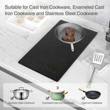 2-Burner Vertical Built-In Induction Grill, 3-Hour Timer, Child Safety Lock, Easy To Clean, 110V-120V, ICT-V - 查看 5