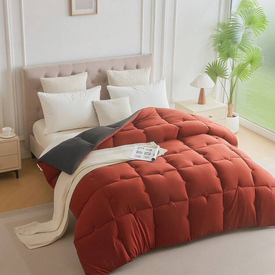 Comforters - Wine Red + Chocolate - View 1