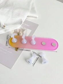 Set de decoración de uñas con base ovalada de resina acrílica en degradado de color, macaron dorado y bolas de cristal de acero multicolor. Herramientas y accesorios de arte de uñas minimalista de moda en estilo retro coreano con láser.