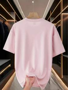Camiseta masculina Estampada Dinheiro Voando Camisa 100% algodão super confortável moda verão - Rosa Bebê - Visão 2