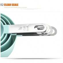 4Pcs Measuring Cups Spoons Kitchen Baking Cooking Tools Set Kitchen Supplies - Multicolor - View 6