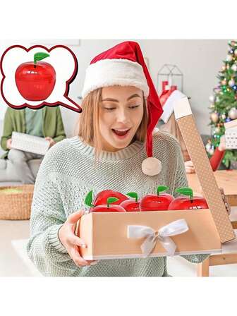 5 件/10 件/20 件塑料苹果形糖果储存容器套装 - 创意红苹果设计带盖，圣诞节、情人节、婚礼派对回礼、返校季、生日礼物装饰零食盒 - 非常适合糖果、饼干、零食和节日派对装饰