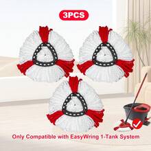 1/2/3/4pcs Mop Heads Replacement Compatible With EasyWring Spin Mop , Microfiber, Deep Cleaning Machine Washable And Easy-To-Replace