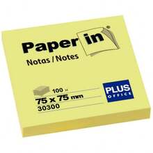 75 mm x 75 mm Jaune 100 feuilles