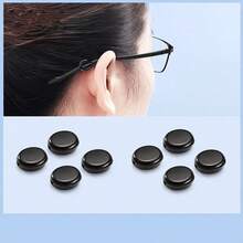 10pcs Transparent Silicone Eyeglass Ear Hooks, Flexible Round Eyeglasses Ear Clips, Secure Fit Anti-Slip Eyewear Accessories, Christmas Eyeglasses Decoration Small Gifts (Assorted)