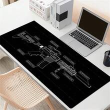 1pc Extra Large Anime Girl Gaming Mouse Pad - Rubber Material, Oblong Rectangle Shape, Precision- Locked Edges, Washable And Non-Slip Desk Mat For Computer ESports - 80*30*0.2cm - Xem 1