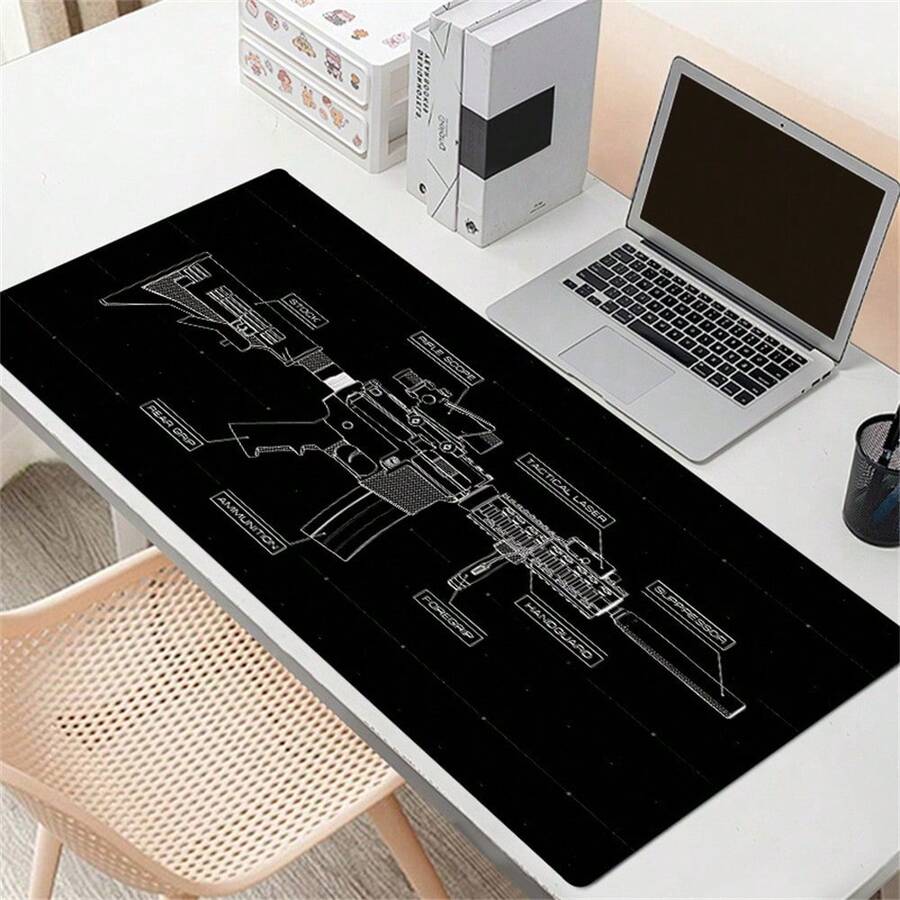 1pc Extra Large Anime Girl Gaming Mouse Pad - Rubber Material, Oblong Rectangle Shape, Precision- Locked Edges, Washable And Non-Slip Desk Mat For Computer ESports - 80*30*0.2cm - Xem 1