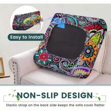 HANDONTIME 8Pcs Patio Cushion Covers Stretch Outdoor Couch Cover Cushions Outdoor Furniture Waterproof Patio Furniture Cover Pets Sofa Covers Washable (Khaki,Cover Only) - C:藍綠色 - 查看 1