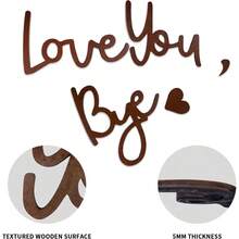 Love You Bye Wood Sign Home Decor,Above Door Topper Decoration,Boho Decor For Window Wall Express Love And Warm For Your Family Lovers,Wall Art Gift Hallway Entryway Door Decorations For House Office - C - View 6