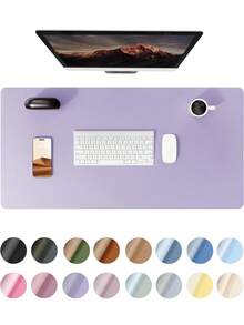 Protezione in pelle per scrivania da ufficio, tappetino da ufficio, tappetino mouse grande, tappetino in pelle PU antiscivolo e assorbente per inchiostro, tappetino per scrivania laptop, blocco note impermeabile per ufficio e casa