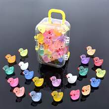 82/51/41/31/21/11/20/10/1 [ Random Mixed Little Ducks + 1pc Random Color Suitcase]Colorful And Fun Luminous Cute Cartoon Duck Animal Ornament, Used For DIY Crafts, Mobile Phone Cases, Keychains,Resin DIY Accessories, Luminous Without 31/21/11/20/10/1 - Multicolor - View 15