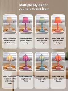 Đèn ngủ LED nhỏ cổ điển, phòng ngủ, đầu giường, ký túc xá, đèn trang trí tối giản mới lạ sáng tạo, đèn bàn nhỏ, đèn ngủ mini trang trí để bàn, đèn trang trí không gian mini hình hoa linh lan - Nhiều màu - Xem 10