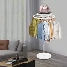 GDAE10 Rotierbarer Kleiderhalter mit offener Struktur und großem Stauraum für die Aufhängung und Ausstellung von mehr Kleidung 55 1-Zoll-Höhe für lange Jacken Premium-Bodenhalter für Kleidung Handtücher und Schale