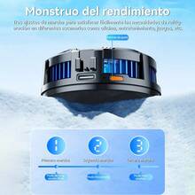 Enfriador de teléfono para juegos, ventilador de enfriamiento universal para teléfonos móviles, estuche radiador de teléfono móvil compatible con , Android y teléfonos inteligentes de 4.5 a 7 pulgadas, enfriador de teléfono celular para transmisión en vivo para accesorios de juegos e-sports silenciosos - Negro - Ver 8