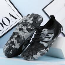 1 Pair Women's High-Performance Weightlifting Sports Shoes, Camo Print, Rubber Non-Slip Sole, Adjustable Elastic, Breathable Design, Suitable For Gym Workouts, Squats, Pilates, Jumping Rope, Gymnastics, Running