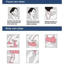 Rodillo masajeador facial 3D, masajeador corporal y facial, rodillo de masaje para tensar la piel de la cara, brazos, ojos, cintura, piernas, masajeador para mujeres - No requiere batería