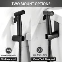 Stainless Steel Handheld Bidet Sprayer (Single Hand Sprayer/Or Complete Bidet Sprayer Set) - Modern High Pressure Toilet Faucet, Brushed Metal Finish, No Batteries Or Electricity Required, Handheld Bidet Sprayer, Single Hole Mount Bathroom Bathroom Accessories Bathroom Tools