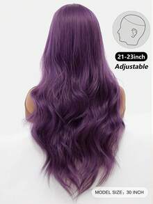 clouder Purple Extra Long Curly Wig 30 Inch Cosplay Wig Halloween Christmas Wig Elegant Soft Matte Hair Loose Curls Casual Outing Street Punk Wig Rock Wig Fluffy Natural Cool Girl Synthetic Heat-Resistant Fiber Wig Suitable For Women Daily Party Wig Music Festival Wig Avant-Garde College Style Wig Modern Fashion Gothic Wig - 紫色 - 查看 3