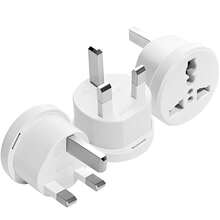 1 件通用英国插头适配器 - 白色，适用于智能手机和平板电脑的插头适配器 - 英規插(220-240V) - 查看 1