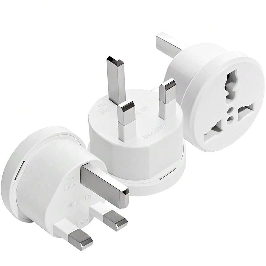 1 件通用英国插头适配器 - 白色，适用于智能手机和平板电脑的插头适配器 - 英規插(220-240V) - 查看 1