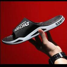 New PVC Men's Slippers, Fashionable Outdoor Casual Beach Shoes, Breathable Comfortable Open Toe Sandals For Men