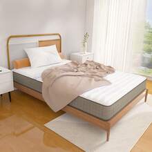 Colchón en Caja Individual Espuma de Alta Densidad Memory Foam Adaptable y Suave Firmeza Justa Color Gris 100x190x22 cm - Gris Oscuro - Ver 5