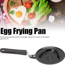 Mini Non-Stick Egg Frying Pan Creative Korean Breakfast Heart-Shaped Pan DIY Mini Egg Pan Breakfast Omelet Pan Pancake Pan,Suitable For Kitchen And Outdoor Omelette,Cake And Bread - màu đen - Xem 3
