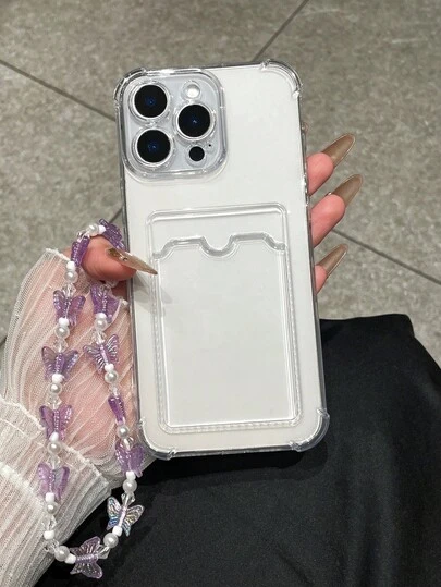 带卡槽的透明 TPU 保护手机壳，适用于 Apple 17/17 Air/17 Pro/17 Pro Max、I16、I16 Pro Max、I15、I15 Pro Max、12 Pro Max、13 Pro Max、14 Pro Max、13、14、11、12 Pro、14、XS、XR、78P、78GES2、A13 4G、A22、A21S、A51 4G