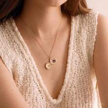 Customized Photo Locket Necklace, Personalized Picture Elegant Jewelry, Minimalist Style, Romantic Keepsake, Mother's Day Gift, Anniversary Present - Style3 - View 3