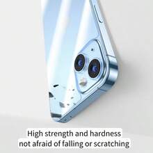 [Kit 3 en 1] Kit de protección completa compatible con iPhone 15 Plus/16/17 Pro Max - Película protectora para la parte trasera + Protector de lente de cámara + Protector de puerto, anti-arañazos, compatible con fundas, protector de pantalla de vidrio anti-arañazos y anti-huellas dactilares, sin burbujas, ultra claro con 99.99% de transparencia