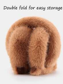 1pc Cute Capybara Ear Muffs, Thick Fleece Ear Warmers For Autumn/Winter, Warm And Cold-Proof Ear Covers