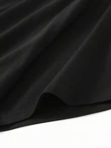 200g Camiseta de Manga Corta Impresa 100% Algodón, Moda Casual de Verano - Negro - Ver 6