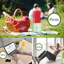 PANDA Z1 Portable Juicer 10 Blade Steel Knife Blender Household Fruit Mini Juicer Cup 420ML Capacity Smoothie Mixer Machine USB Rechargeable Juice Extractor Kitchen Tool