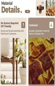 Bamworld Plant Stand Indoor Outdoor Tall Plant Shelf For Multiple Plants Pots Wood Flower Stand Large Flower Holder For Living Room, Patio, Balcony, Garden Decor, Brown - ColorA - View 6