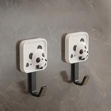Gancho colgante de panda lindo, sin necesidad de perforar, accesorios de baño de moda montados en la pared para colgar toallas y ropa, fácil instalación, gancho práctico