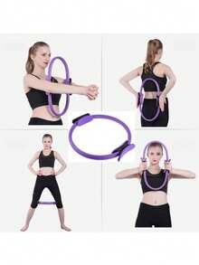 1pc Multi-Functional Pilates Ring, Yoga Assist Magic Circle, With Comfortable Foam Handles, For Thigh, Yoga, Fitness, Calf, Back, Waist And Hand Exercises