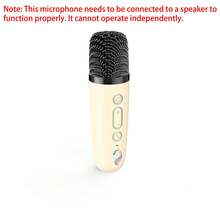 ODAPTO Máquina de karaoke para niños con 2 micrófonos, altavoz Bluetooth inalámbrico, diseño de unicornio, adecuado como regalo de cumpleaños para niñas de 6 a 12 años, micrófono de juguete para niños - Beige - Ver 11