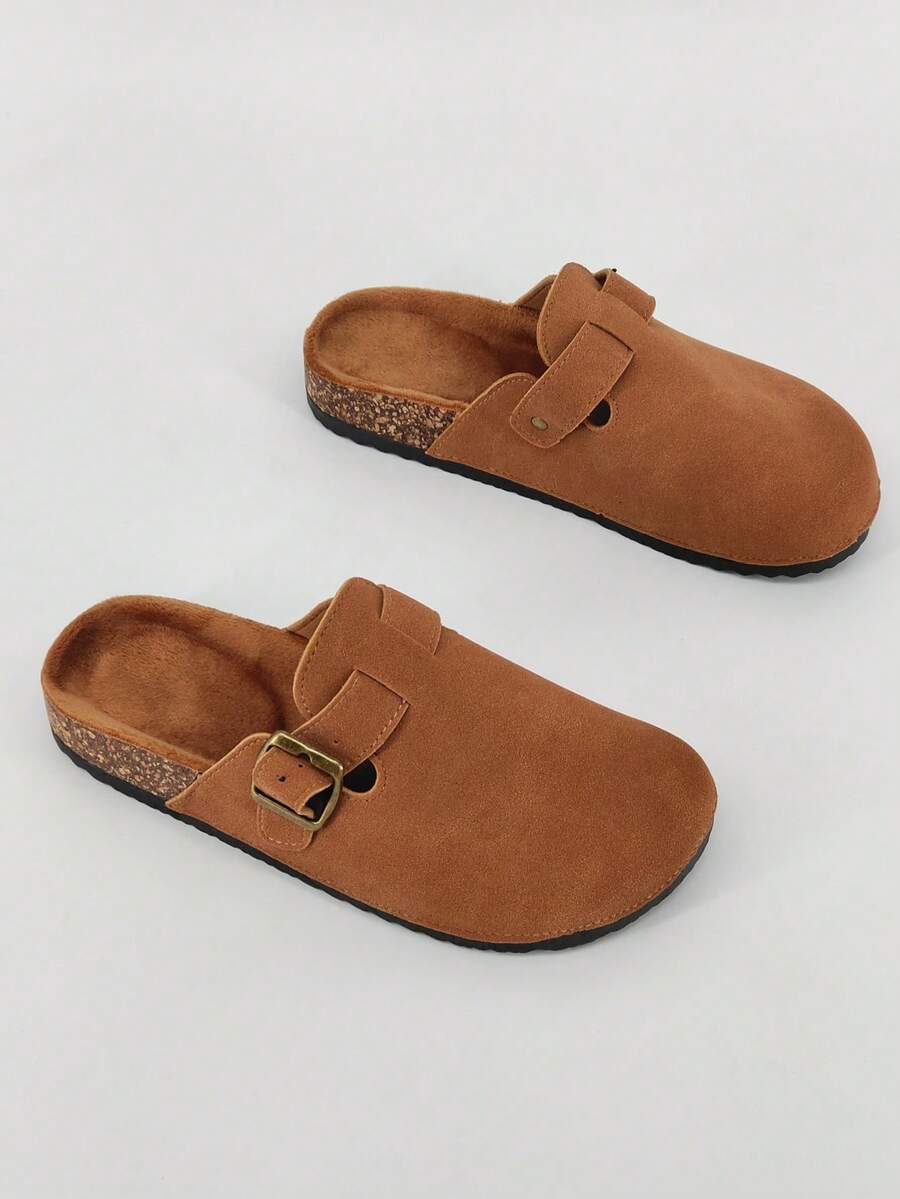 Damen 2025 Herbst/Winter Neue Pantoletten mit dicker Sohle, geschlossene Zehenpartie, bequem zu tragen in allen Jahreszeiten