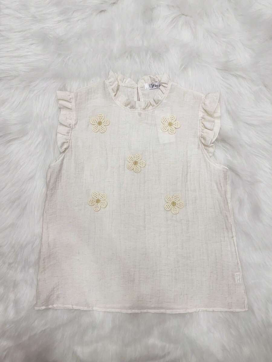 Bin Hang - Camiseta de verao para Feminina com flor 2025 NOVO