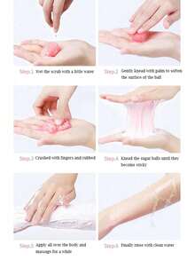 Sefralls 150克草莓去角质身体磨砂膏，女士护肤去角质磨砂膏 - 保湿身体磨砂膏，适用于肌肤、橘皮组织和死皮。 - 粉色 - 查看 4