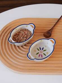 1 pièce Plat à trempette en céramique avec fleur jaune de Noël, assiette à collation et dessert en forme de feuille colorée. Convient pour la décoration de la table de Noël, les fêtes de vacances, les desserts, la crème glacée et les puddings. Cadeau.