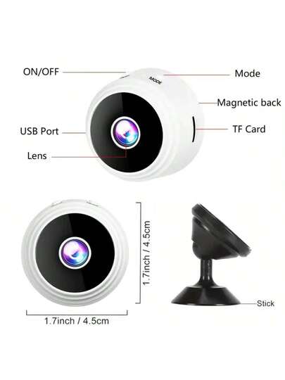 Wireless Mini Home Security Camera, Indoor WiFi Camera Monitoring, Slimme Remote Viewing Via Mobile App, Motion Detection, Easy Setup Easter Butler Assistant view 8